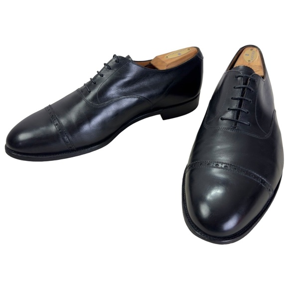 Turnbull & Asser Black Oxford Leather Captoe Dress Shoes Made in England Mens 10 main image 5